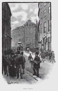 Broad Street (litho) av William Luker