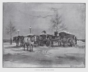 Karta snö till floden (litho) av William Luker