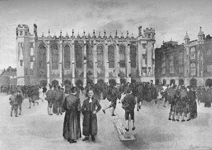 Christs Hospital, Newgate Street - Pojkar på lekplatsen, 1891