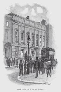 City Club, Old Broad Street (litho) av William Luker
