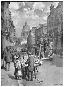 Fleet Street, Visar St. Pauls, 1891