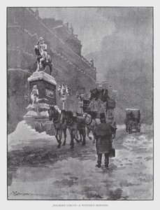 Holborn Circus, en vintermorgon (litho)