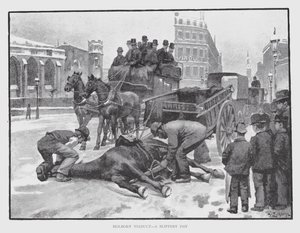 Holborn Viaduct, en hala dag (litho) av William Luker