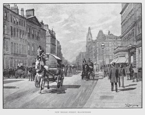 New Bridge Street, Blackfriars (litho) av William Luker