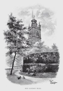 Old London Wall (litho) av William Luker