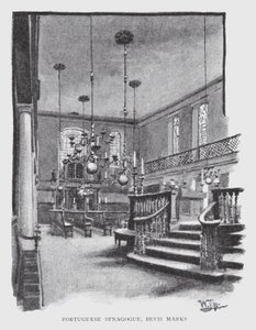 Portugisisk synagoga, Bevis Marks (litho)