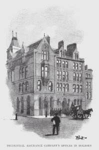 Prudential Assurance Companys kontor i Holborn (litho)