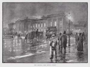 The General Post Office, Night (litho) av William Luker
