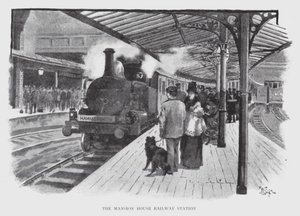 The Mansion House Railway Station (litho) av William Luker