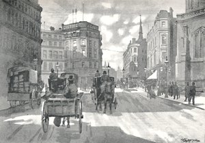 The Mansion House Station, District Railway Queen Victoria Street, 1891 av William Luker
