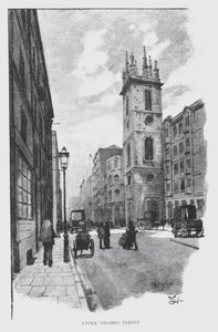 Upper Thames Street (litho) av William Luker