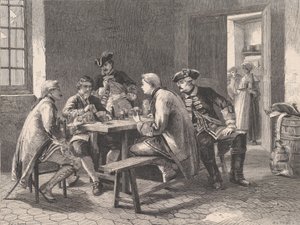 Soldiers Playing at Cards, från Illustrated London News, 4 maj 1861