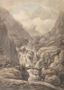 En schäss som passerar genom Alperna av William Marlow