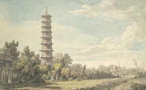 Utsikt över vildmarken i Kew, 1763. av William Marlow