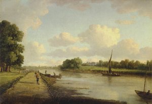 Utsikt över Themsen vid Richmond (?), ca 1776 (olja på duk)