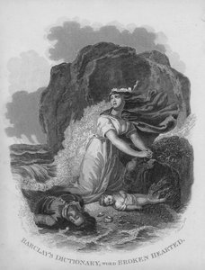 Barclays Dictionary, ord: Broken hearted (gravyr)