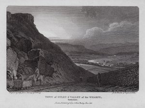 Staden Otley och Valley of the Wharfe, Yorkshire (gravyr)