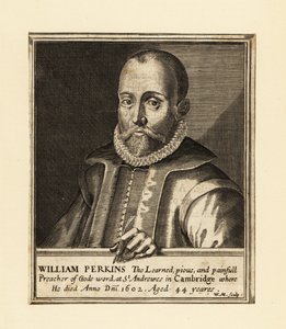 Porträtt av William Perkins, engelsk präst och Cambridge-teolog