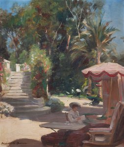 Hotel Garden, Grasse-en-Vence, Signerad nedre vänstra Marshall Brown (olja på duk)