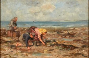 Musselsamlare (olja på duk)