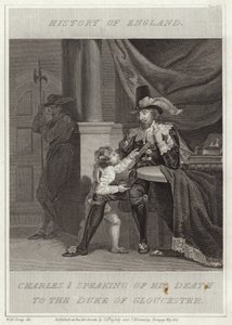 Charles I talar om sin död till hertigen av Gloucester av William Marshall Craig