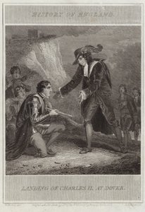 Landstigning av Charles II vid Dover av William Marshall Craig