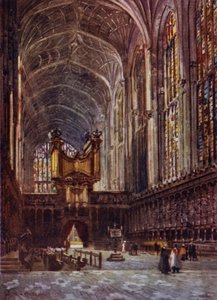 Kings College Chapel Interiör från kören av William Matthison