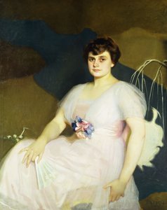 Porträtt av Charlotte Parker Milne av William McGregor Paxton
