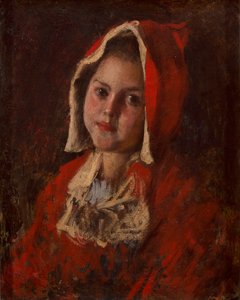 Rödluvan (olja på duk) av William Merritt Chase