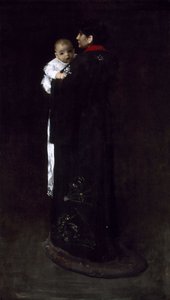 Mor och barn (Det första porträttet) av William Merritt Chase