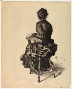 Sittande kvinna av William Merritt Chase