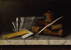 Stilleben med brev till Mr. Clarke, 1879 (olja på duk monterad på masonit)