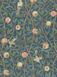 Tapetmönster "Bird and Pomegranate", tryckt av John Henry Dearle (1860-1932), 1926 (tapet) av William Morris