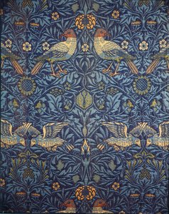 Fåglar. Dekorativt tyg, 1878. av William Morris