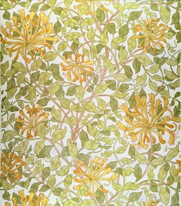 Design av "Honeysuckle", 1883 av William Morris