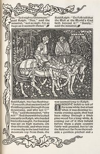 Illustration till berättelsen "Brunnen vid världens ände". Illustration och design av William Morris. av William Morris
