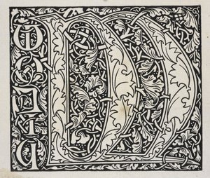 Initialt, svart och vitt. av William Morris