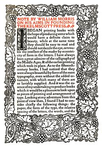 Kelmscott Press: Sida tryckt i den gyllene typen, ca 1895, 1914 av William Morris