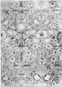 Tapeter med lilja och granatäpple, 1887 1934. av William Morris