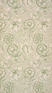 Rosa och vallmo. Tapeter, 1881. av William Morris