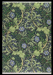 Seaweed Wallpaper Design, tryckt av John Henry Dearle (1860-1932), 1901 (tapet) av William Morris
