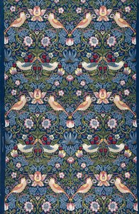 Jordgubbstjuv. Dekorativt tyg, 1883. av William Morris