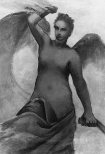 Fortune: A Study för "The Discoverer" av William Morris Hunt