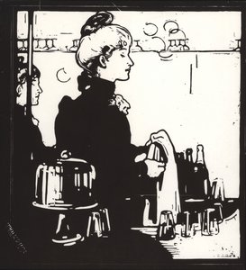 Barmaid (valfri bar) av William Nicholson