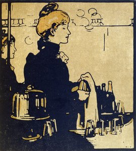 Barmaid, illustration från 