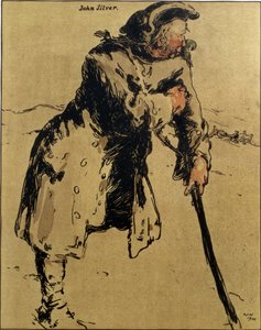 John Silver, illustration från 