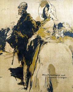 Miss Fotheringay och kapten Costigan, illustration från 