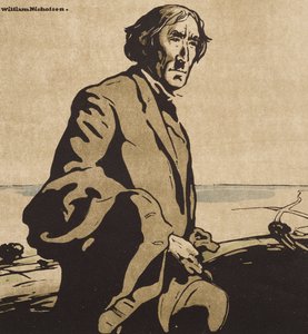 Porträtt av Sir Henry Irving, från "Twelve Portraits", första serien av William Nicholson