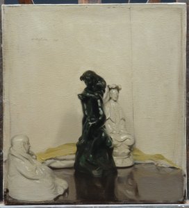Statyetter och Rodin Brons av William Nicholson