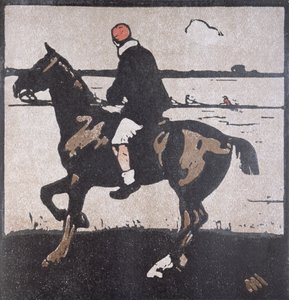 Aprilmånaden: Rodd, från "An Almanac of Twelve Sports", med ord av Rudyard Kipling, först publicerad av William Heinemann av William Nicholson